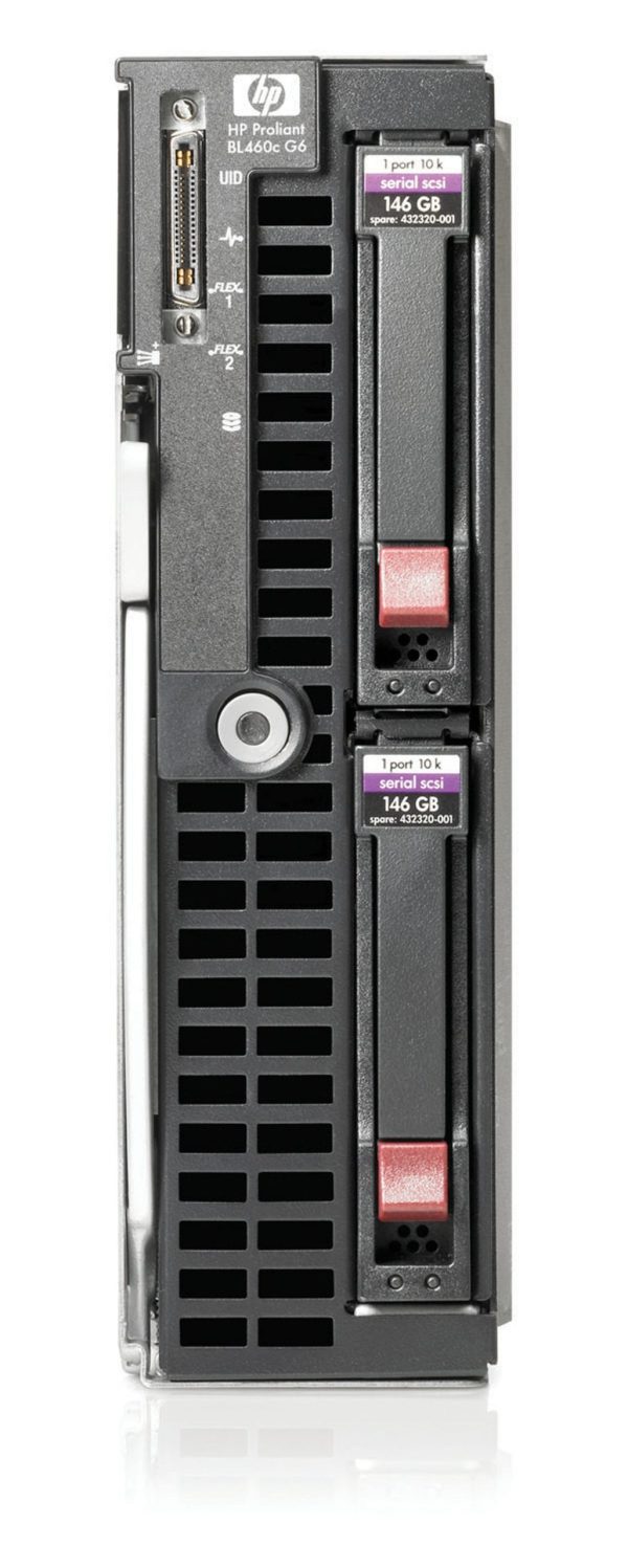 HP ProLiant BL460c G6 server blade, front view