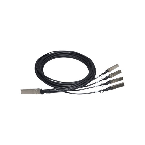 JD097B__81832.1441044100.500.750 X240 QSFP+ to 4x SFP+ breakout DAC cable — representative photo; capacity and configuration may vary