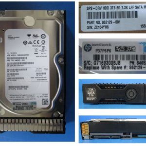 HPE 3TB SATA 6Gb/s LFF (3.5-inch) 7.2K Midline Hard Drive – 861693-B21 - Image 1