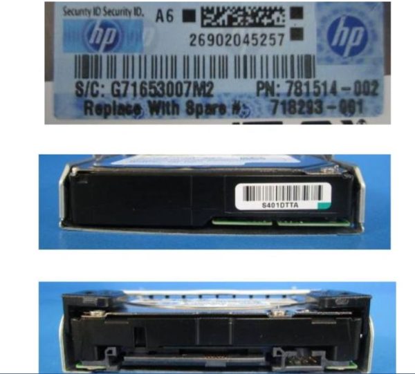 HPE HDD SAS SFF Unspecified carrier — representative photo; capacity and configuration may vary