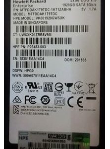 HPE SSD SATA LFF Unspecified carrier — representative photo; capacity and configuration may vary