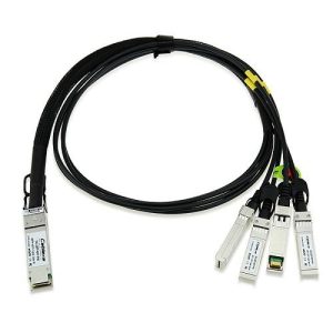 X240 QSFP+ to 4x SFP+ breakout DAC cable — representative photo; capacity and configuration may vary