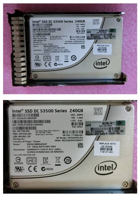 HPE SSD SATA SFF Smart Carrier — representative photo; capacity and configuration may vary