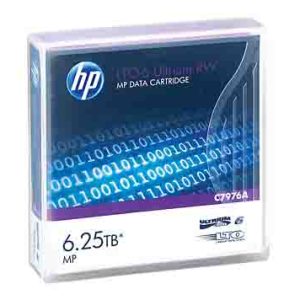 HPE LTO-6 6.25TB Rwnoncust Lbl – C7976AN — representative photo; capacity and configuration may vary