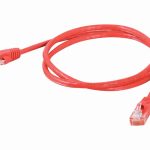 red Cat5e RJ45 patch cable — representative photo; capacity and configuration may vary