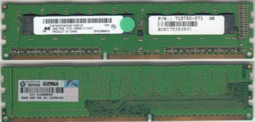 HPE DDR3 UDIMM — representative photo; capacity and configuration may vary