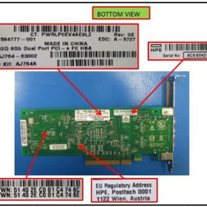 HPE StorageWorks 82q 8gb Dual Port PCI-e Fibre Channel Host Bus Adapter - QLE2562 — representative photo; capacity and configuration may vary