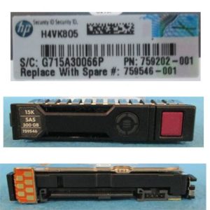 HPE HDD SAS SFF Hot Plug — representative photo; capacity and configuration may vary