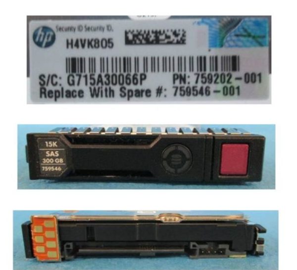 HPE HDD SAS SFF Hot Plug — representative photo; capacity and configuration may vary