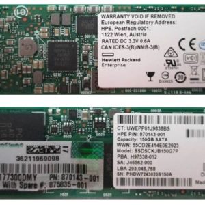 HPE SSD SATA M.2-2280 Unspecified carrier — representative photo; capacity and configuration may vary