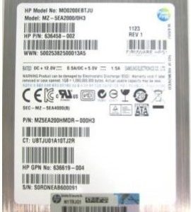 HPE 200GB SATA SFF (2.5-inch) Enterprise Hot-Plug SSD - Image 1