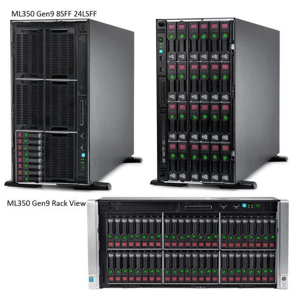 HPE ProLiant ML350 Gen9 2xE5-2630v4 2P 32GB-R P440ar 8 SFF 2x800W Power Supply Performance Es Rack Server — representative photo