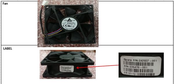 HPE ML10 Gen9 92X92X25Mm