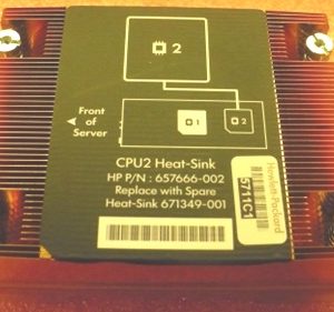 HP SL250s Gen8 Cpu2 Heatsink
