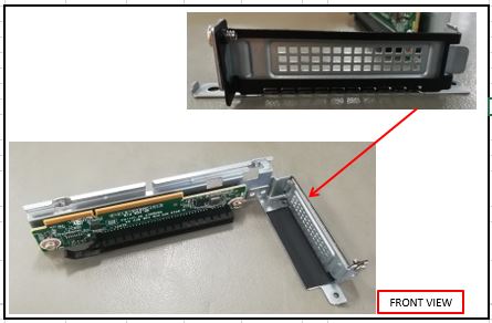HPE E910 1U X16 HHHL Left Riser Kit — representative photo